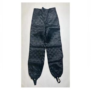 Gucci Black GG Monogram Pattern Joggers